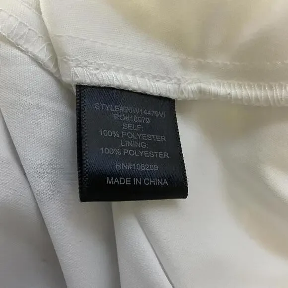 Trixxi Women's Size Small White Floral Long Sleeve V Neck Faux Wrap Dress - Picture 13 of 14